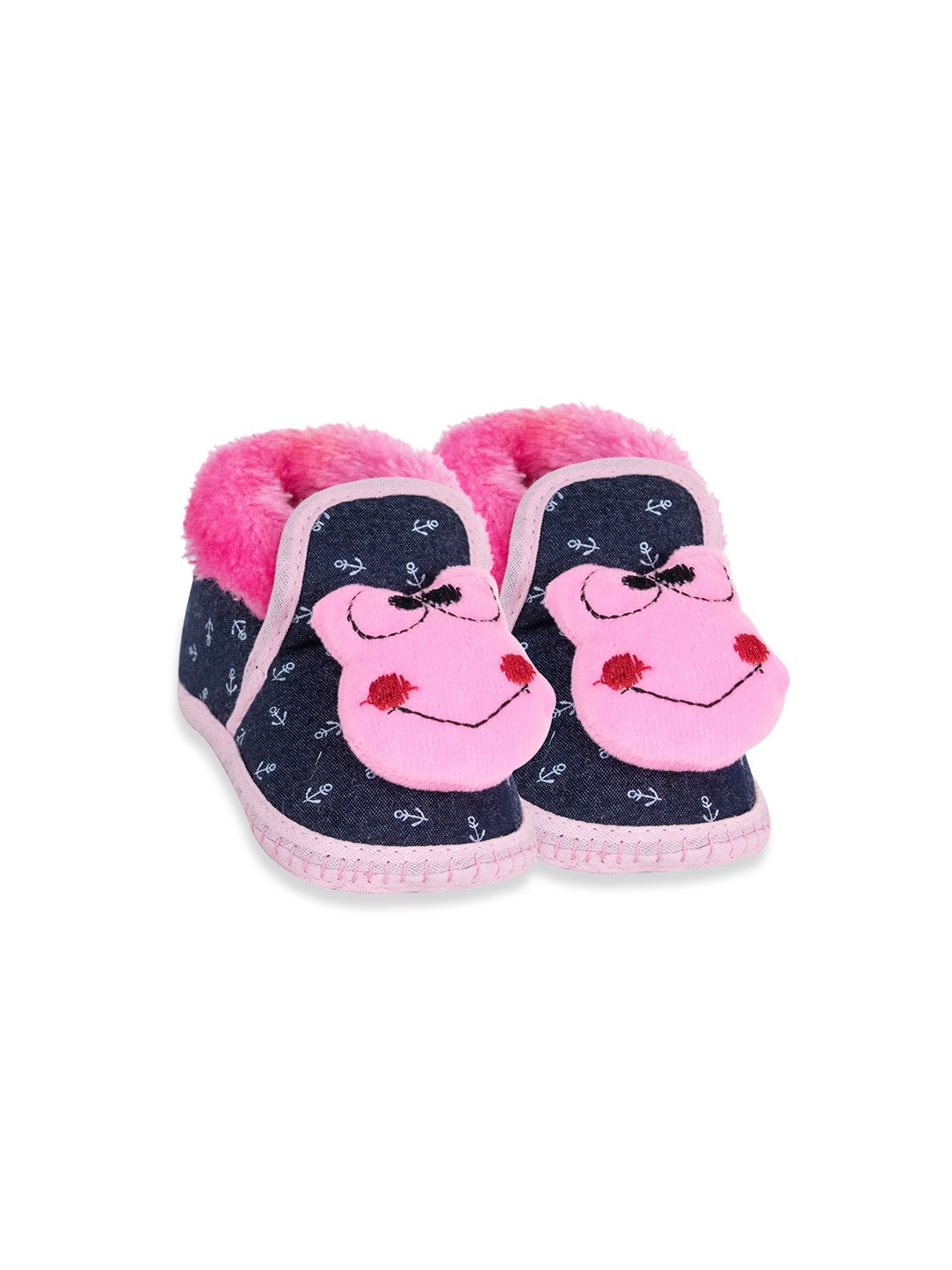 

BAESD Infants Printed Cotton Booties, Pink