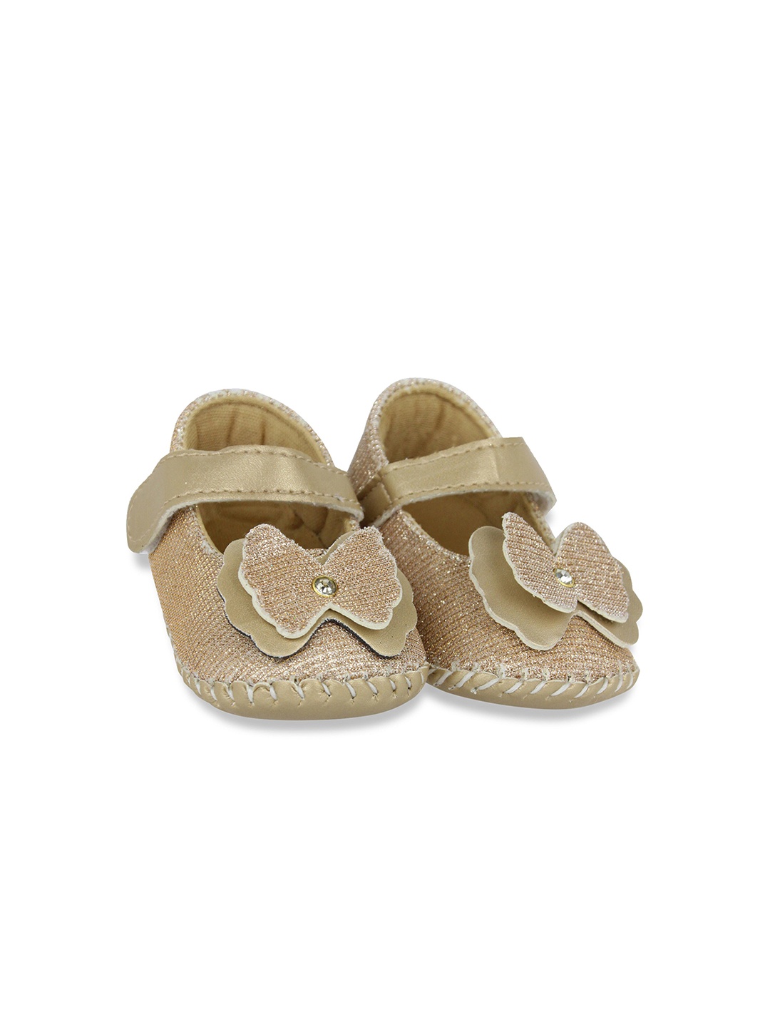 

BAESD Infant Girl Embellished Booties, Gold