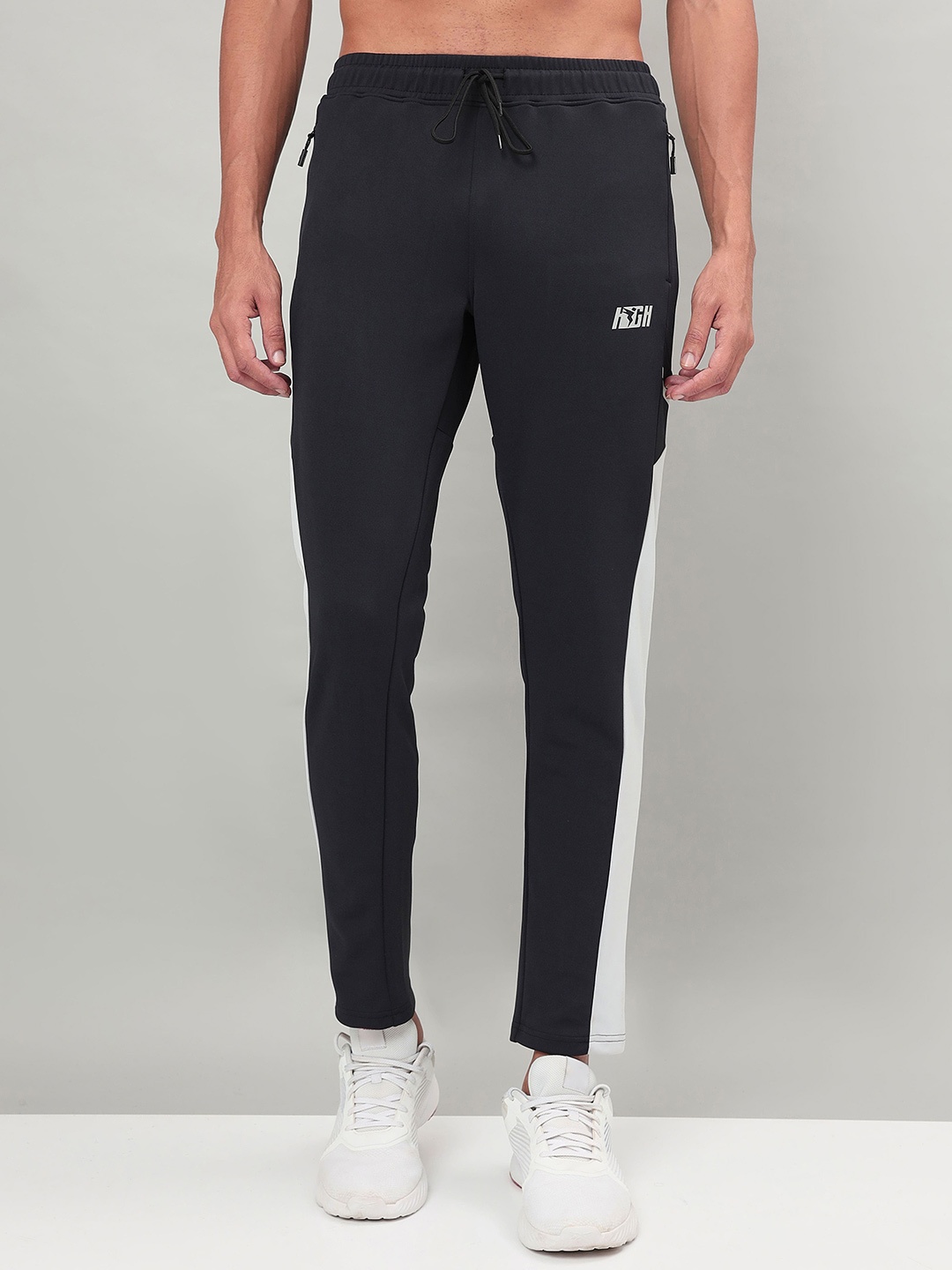 

Technosport Men Active Slim Fit Track Pants with Rapid Dry Technology, Black