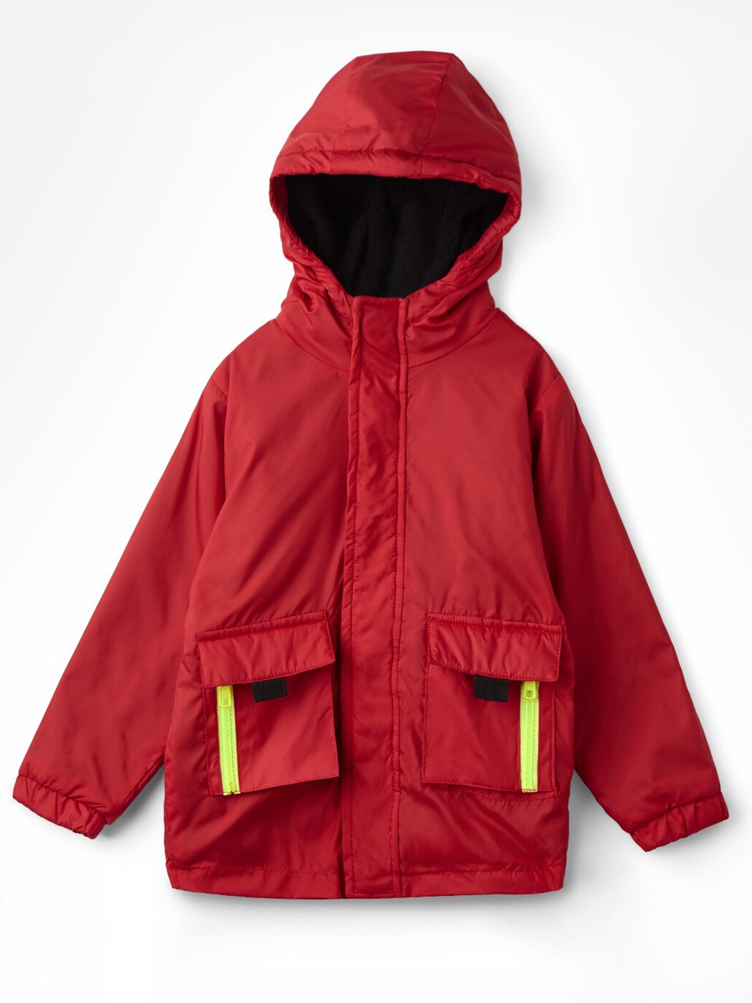 

The Souled Store Boys Hooded Lightweight Padded Jacket, Red