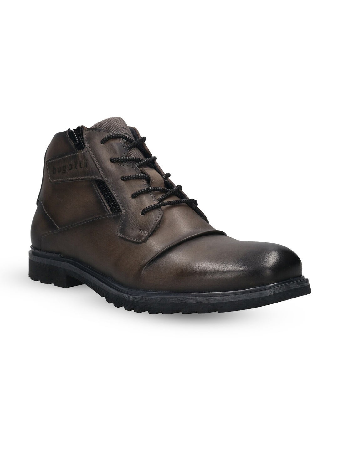 

Bugatti Vittore Men Round Toe Leather Regular Boots, Taupe