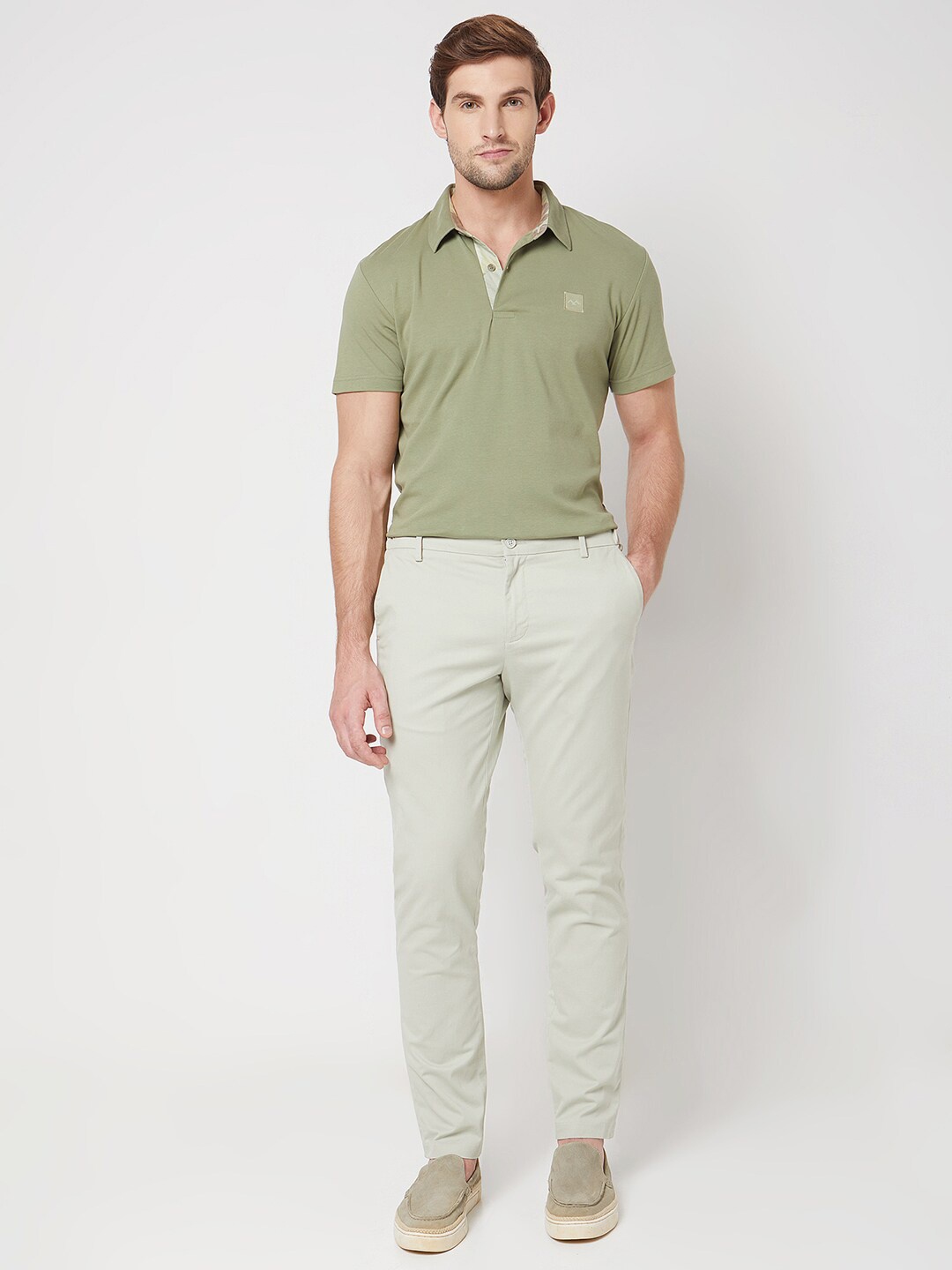 

Mufti Polo Collar Slim Fit T-shirt, Olive