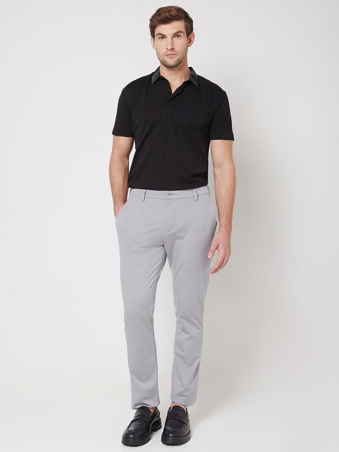 

Mufti Polo Collar Slim Fit T-shirt, Black