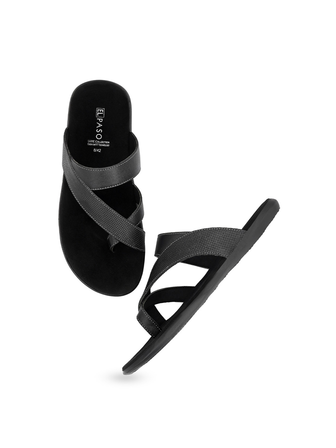 

El Paso Men Slip-On Comfort Sandals, Black