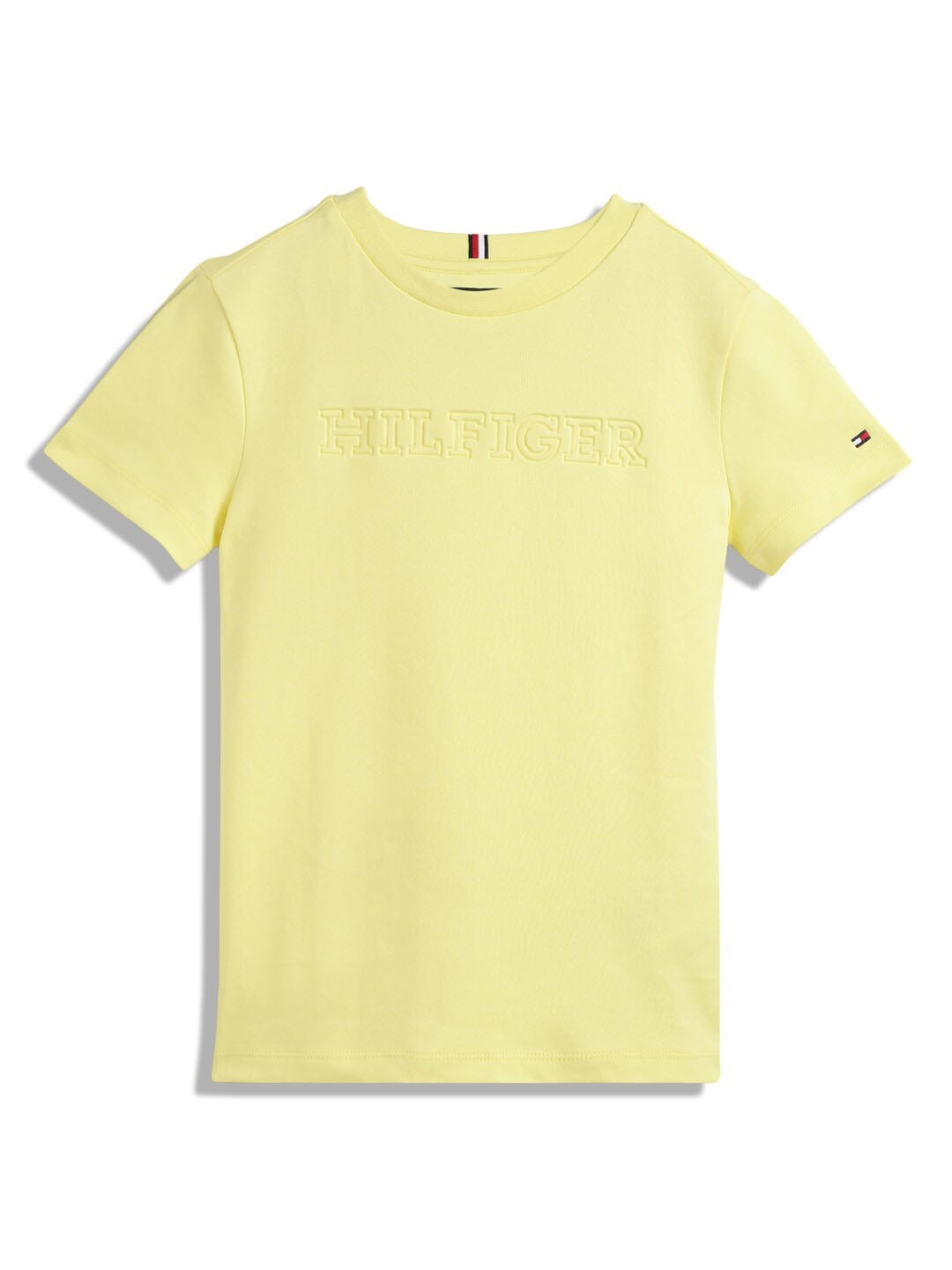

Tommy Hilfiger Boys Round Neck Pure Cotton T-shirt, Yellow