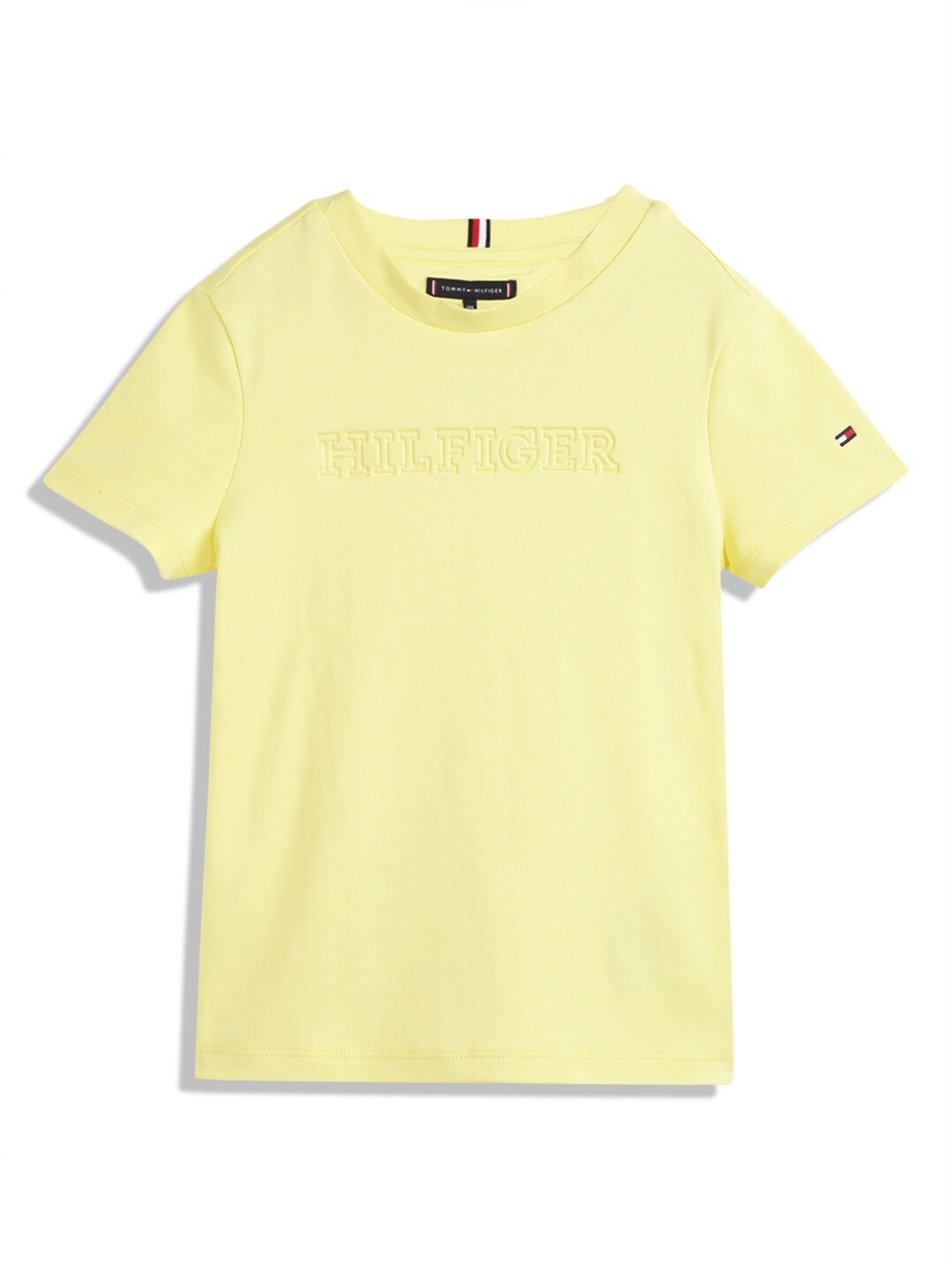

Tommy Hilfiger Boys Round Neck Pure Cotton T-shirt, Yellow