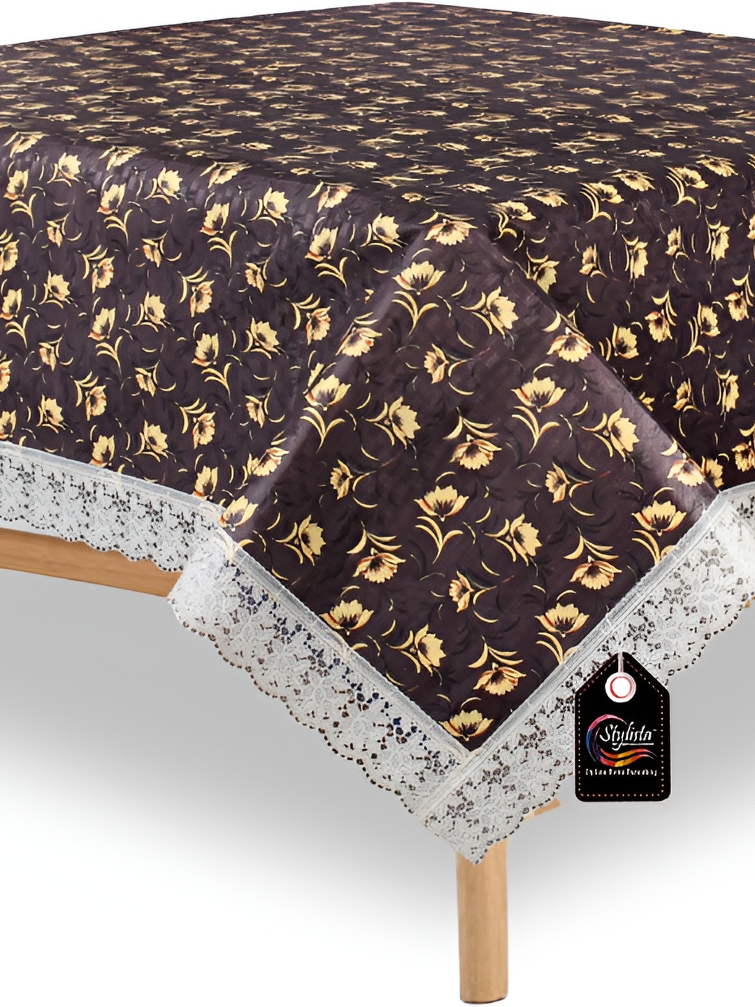 

Stylista Brown & Cream Floral Waterproof 6-Seater Table Cover