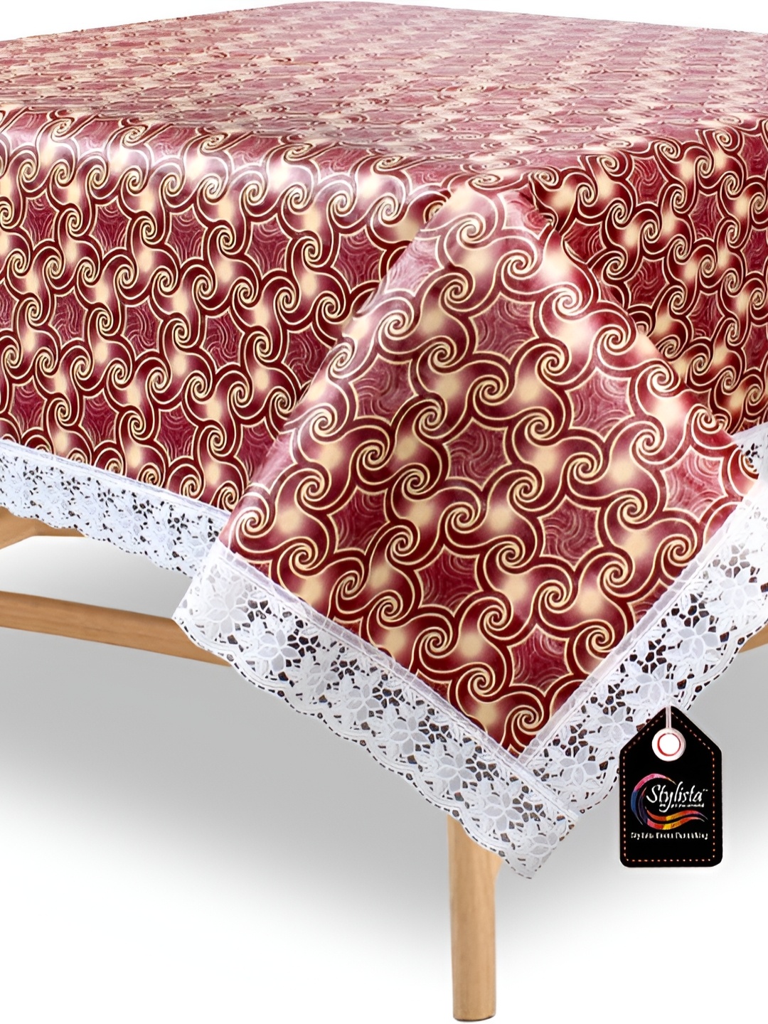 

Stylista Brown & White Printed 1.01 m x 1.01 m Waterproof Square Table Cover