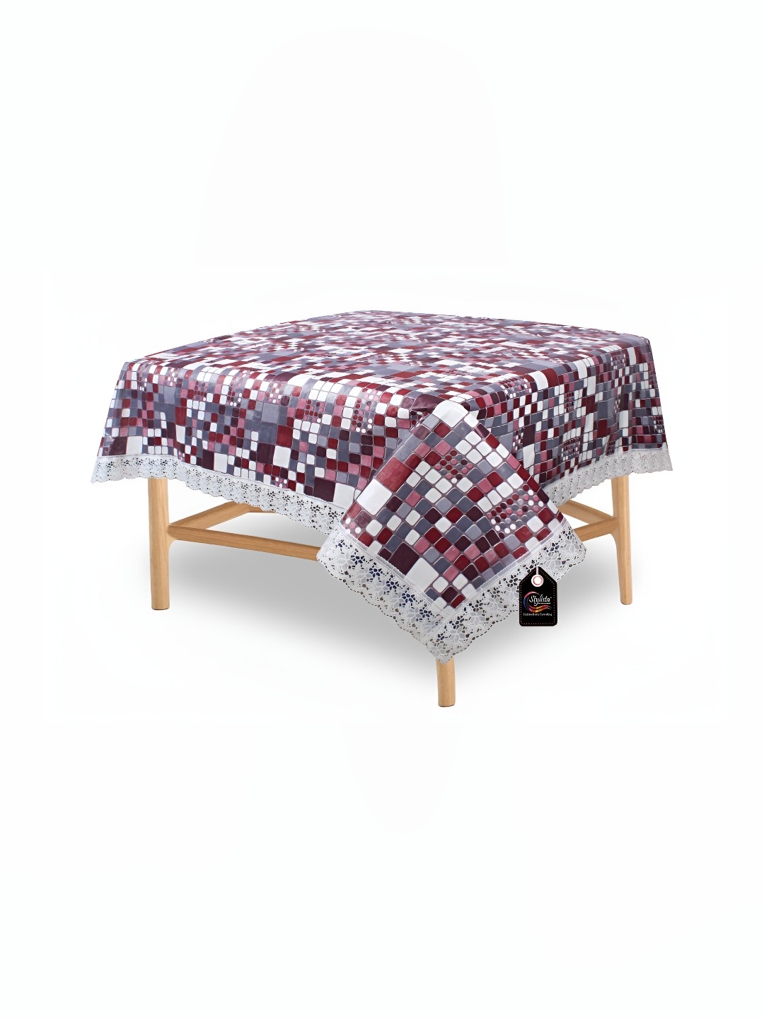 

Stylista Grey 2 Pieces Abstract Printed Waterproof Table Cover