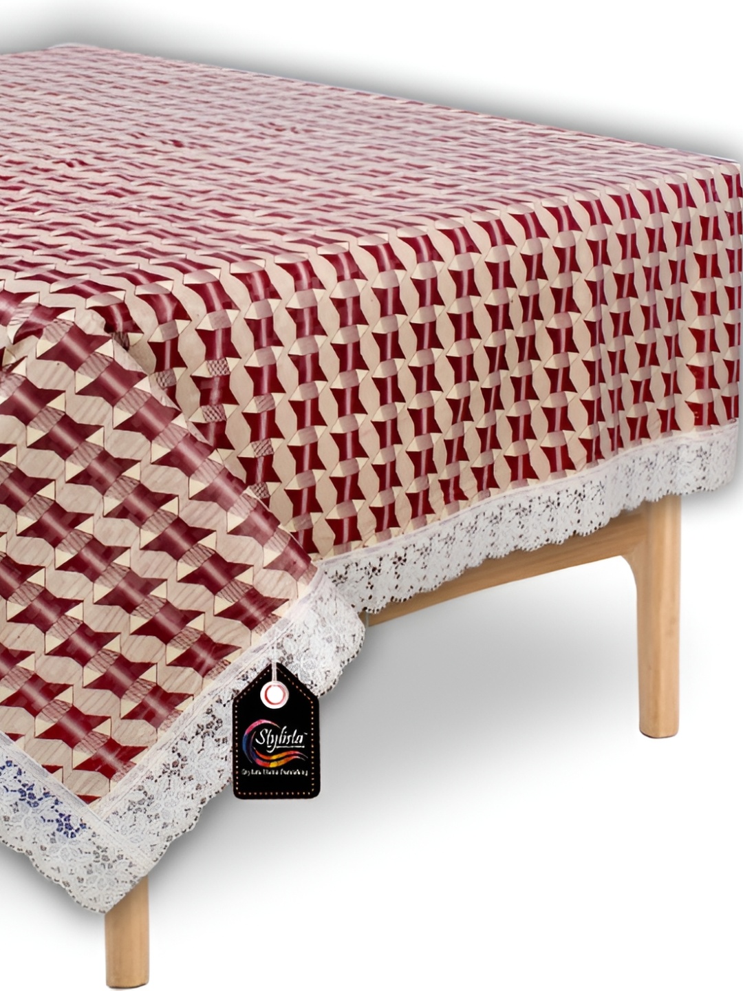 

Stylista Beige 2 Pieces Printed Waterproof Table Cover