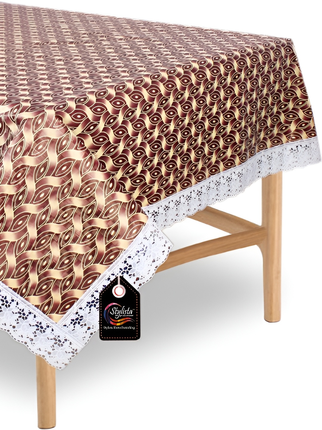

Stylista Brown & White Square Waterproof 2-Seater Table Cover