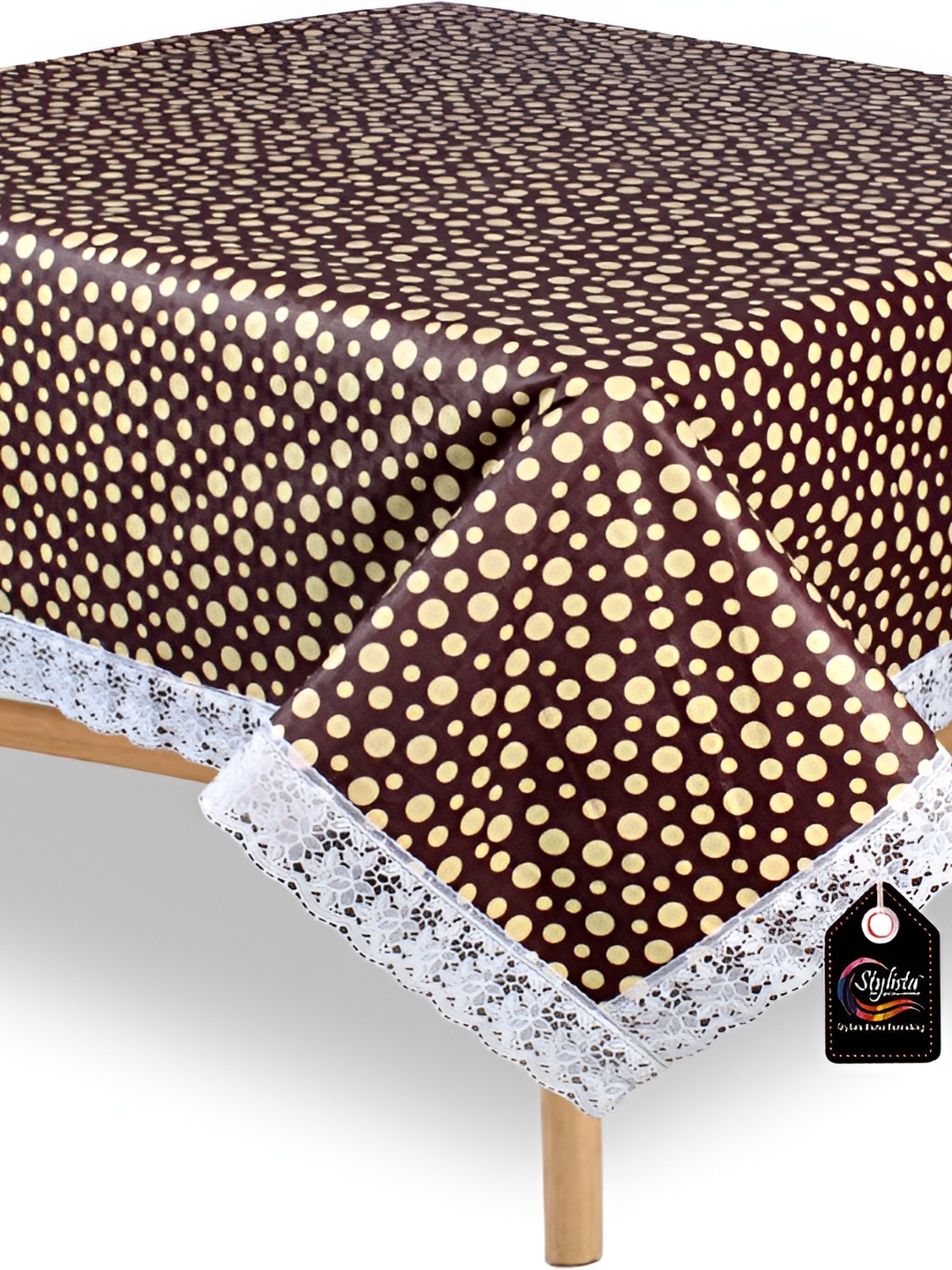 

Stylista Brown & Beige Geometric Square Waterproof 6-Seater Table Cover