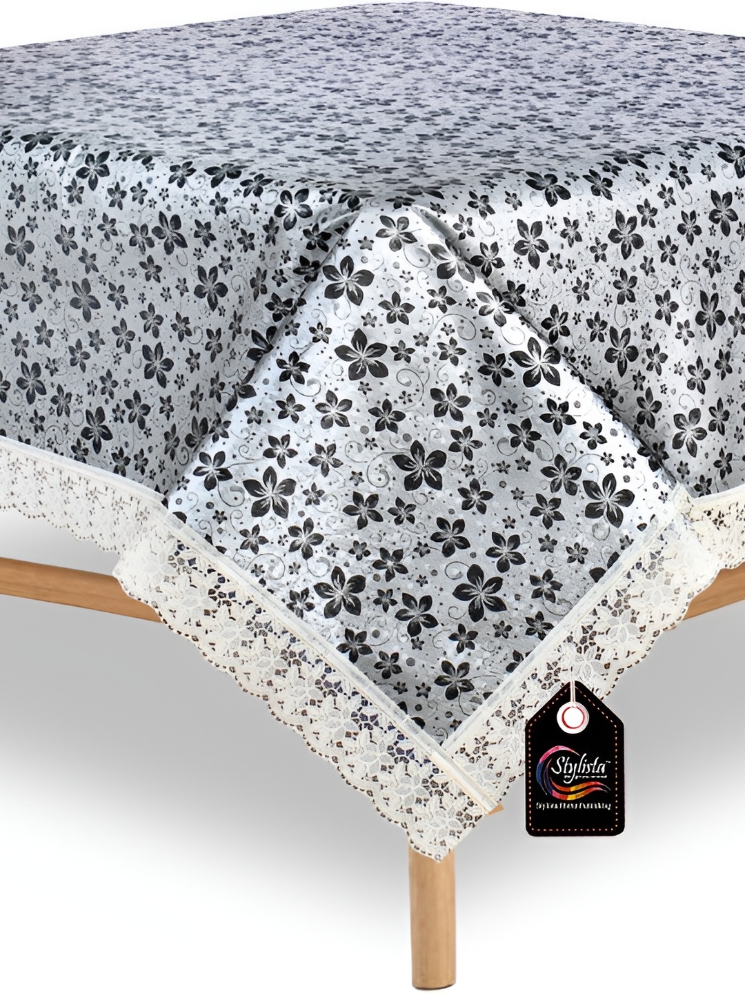 

Stylista Grey 6 Pieces Floral Printed Waterproof Table Cover