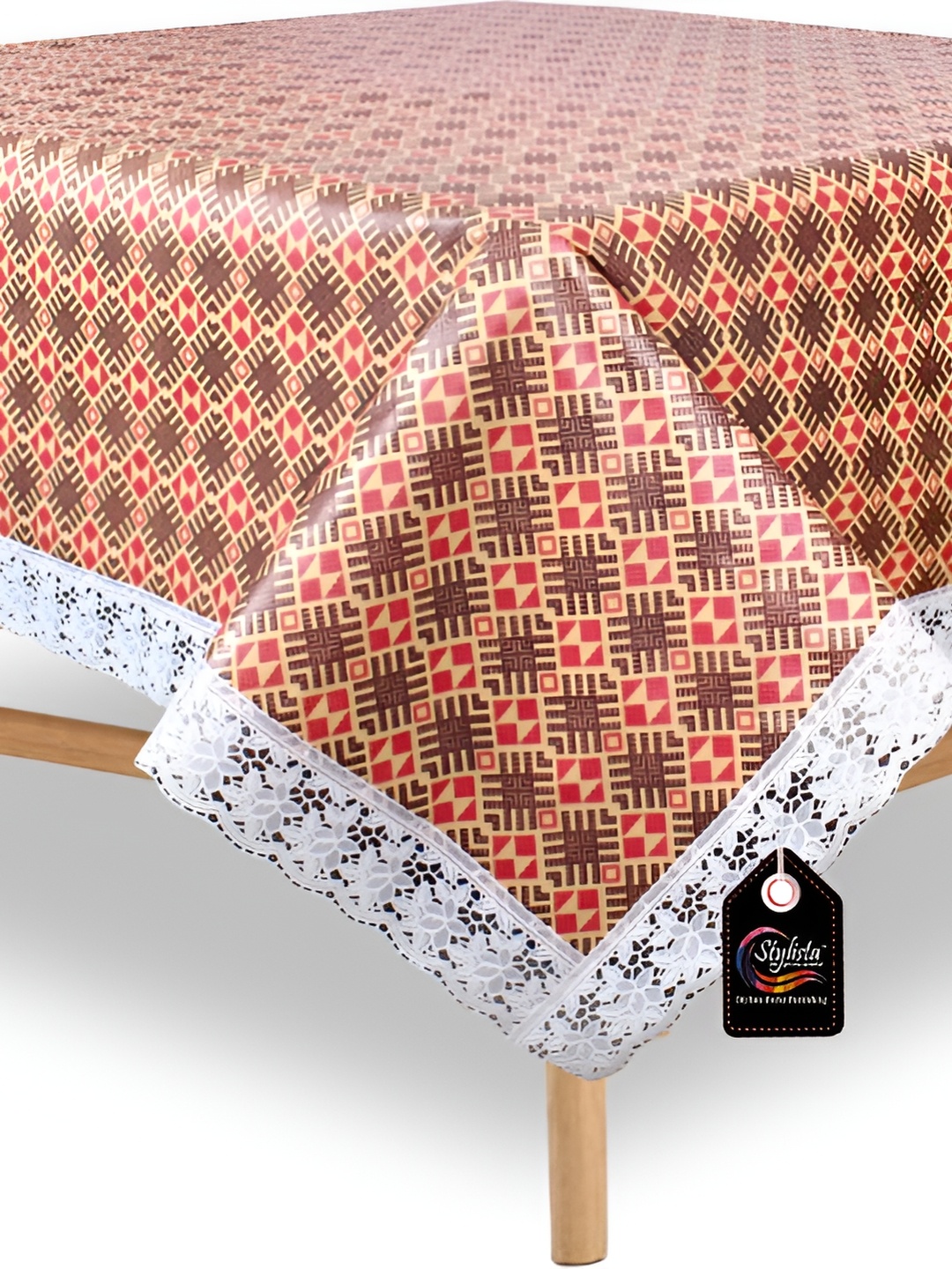 

Stylista Brown & Cream Waterproof 4 Seater Square Table Cover
