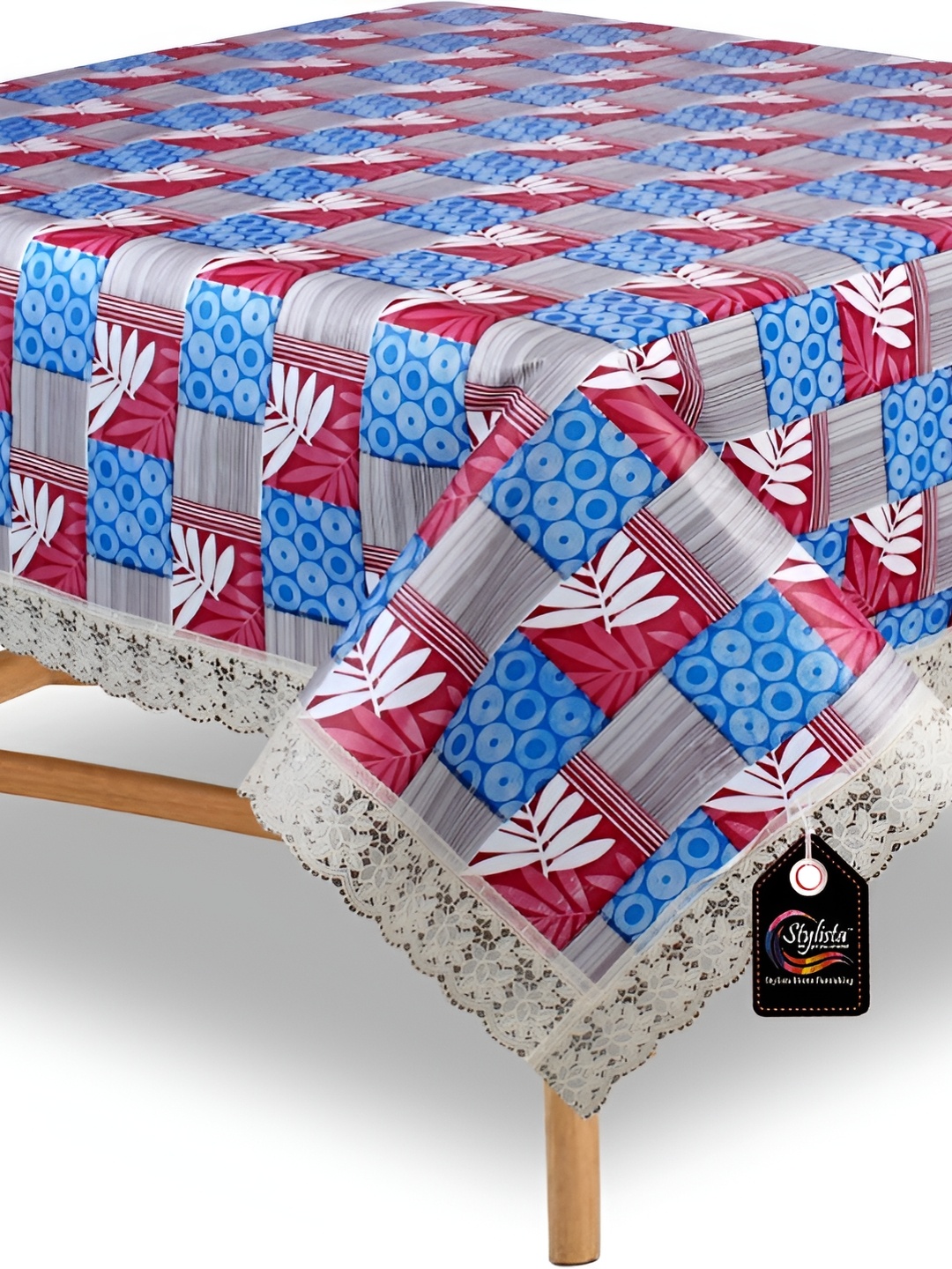 

Stylista Grey & Blue Floral Waterproof 4 Seater Table Cover