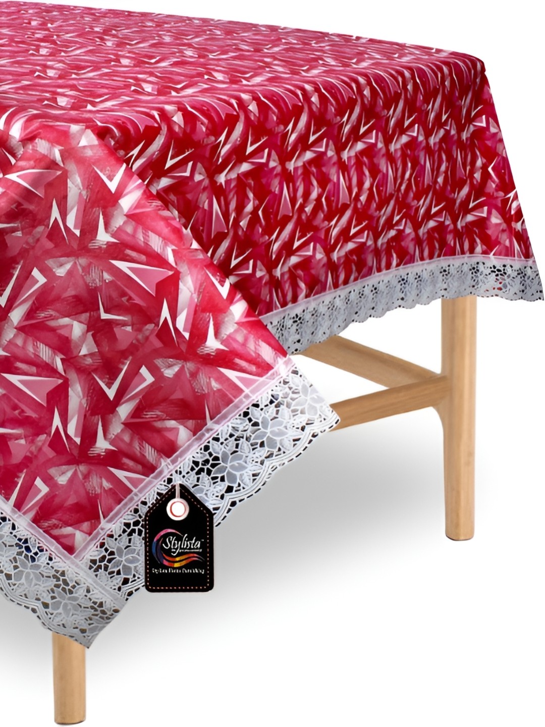 

Stylista Red 4 Pieces Printed Waterproof Table Cover