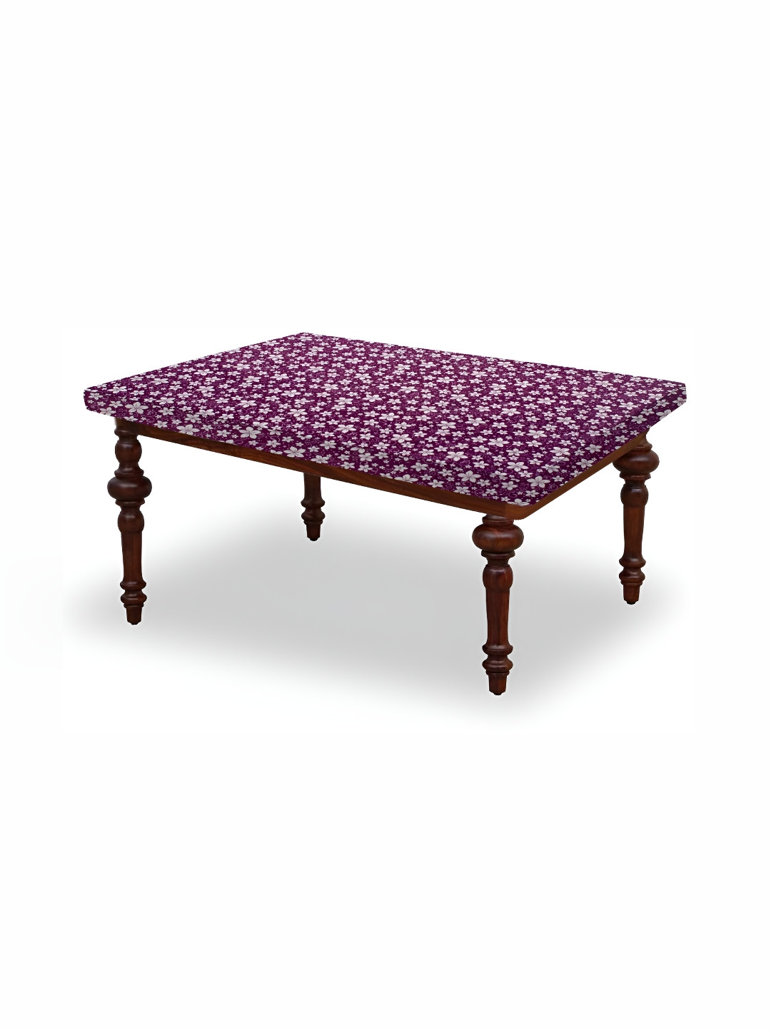 

Stylista Purple 4 Pieces Floral Printed Waterproof Table Cover