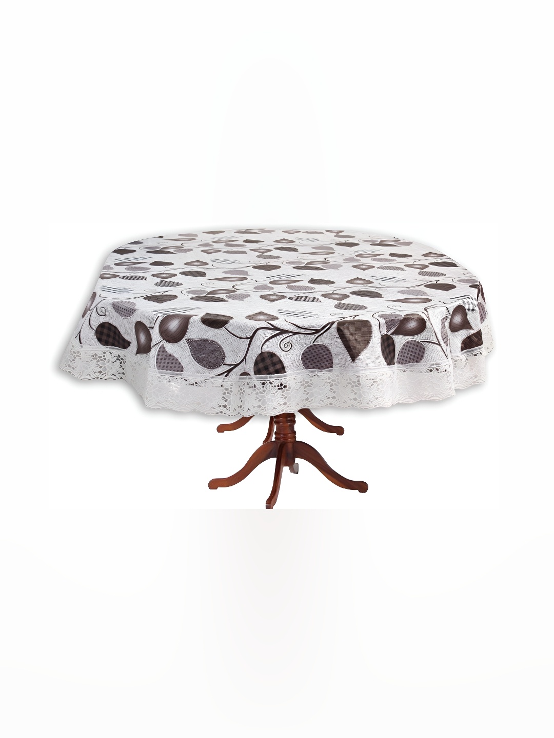 

Stylista Grey 4 Pieces Floral Printed Waterproof Table Cover