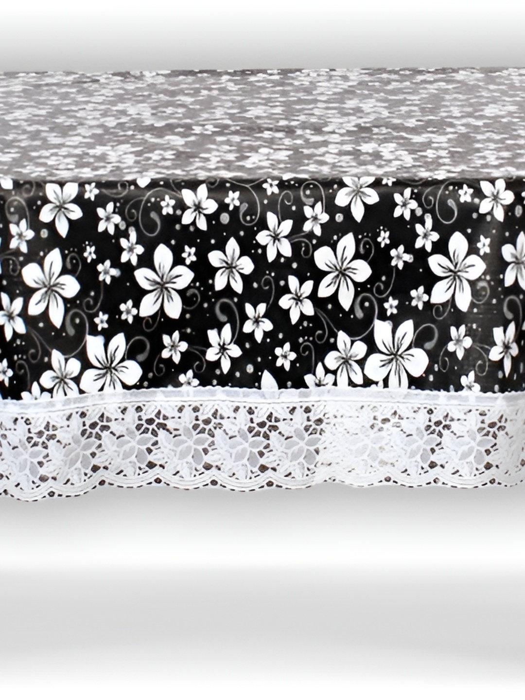 

Stylista Black Waterproof Floral Print Oval 8 Seater Table Cover