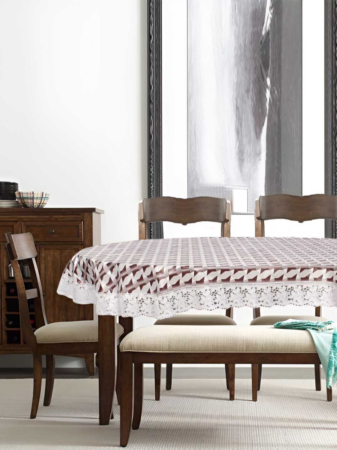 

Stylista Brown Waterproof Oval 8-Seater Table Cover