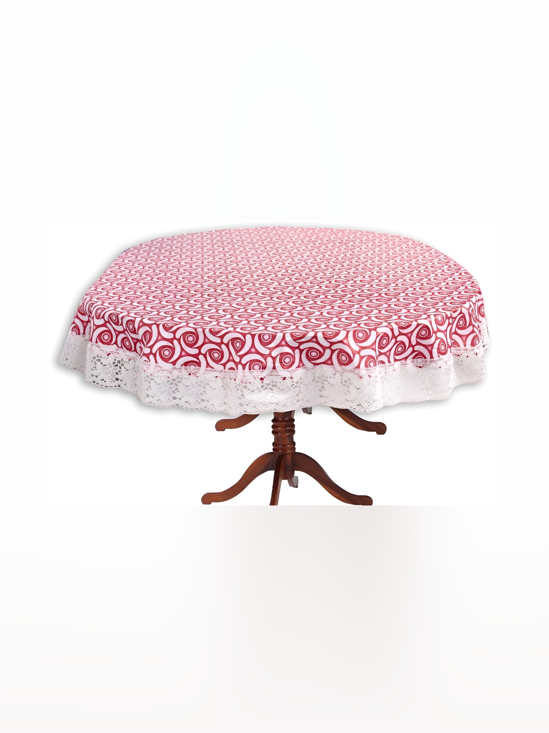 

Stylista Pink Waterproof Plastic Oval 2-Seater Table Cover
