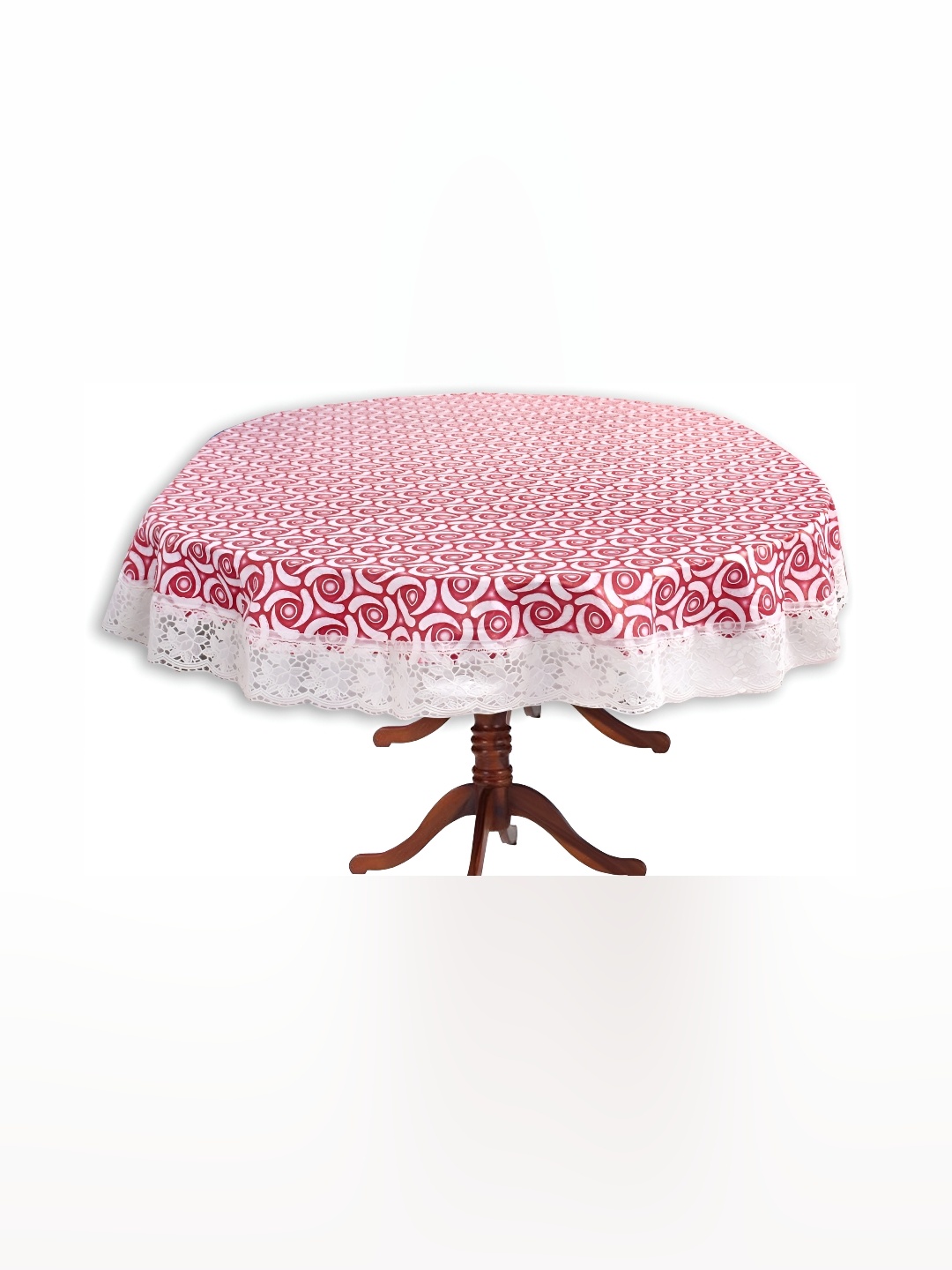 

Stylista Pink & White Abstract Waterproof Oval 12 Seater Table Cover