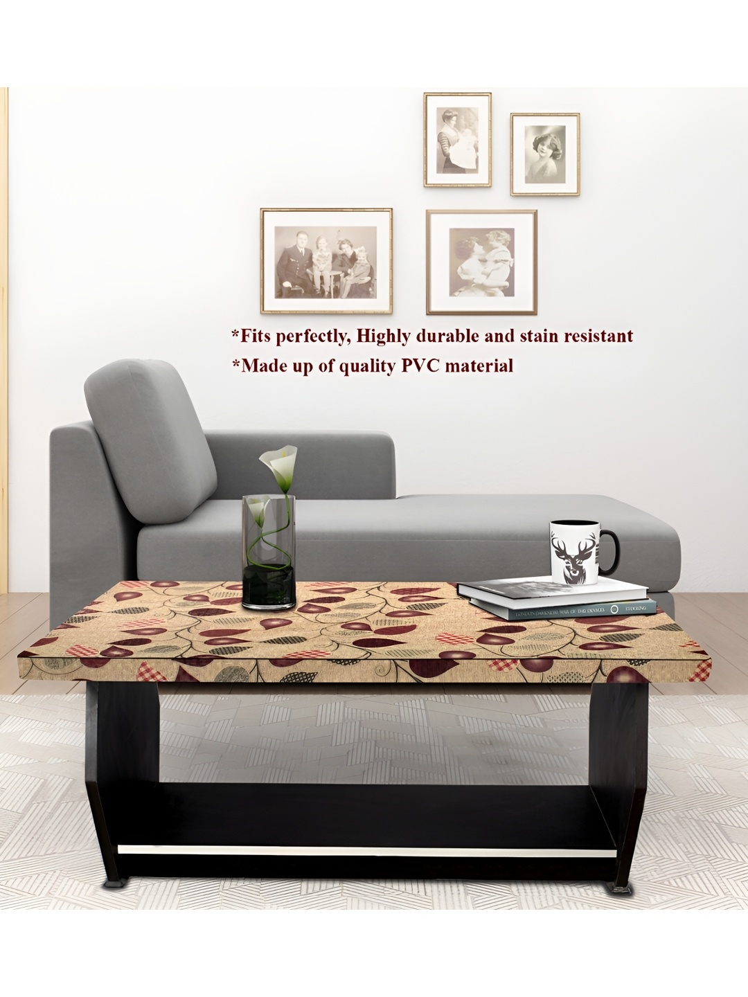 

Stylista Yellow & Brown Floral Rectangle Waterproof 2 Seater Table Cover