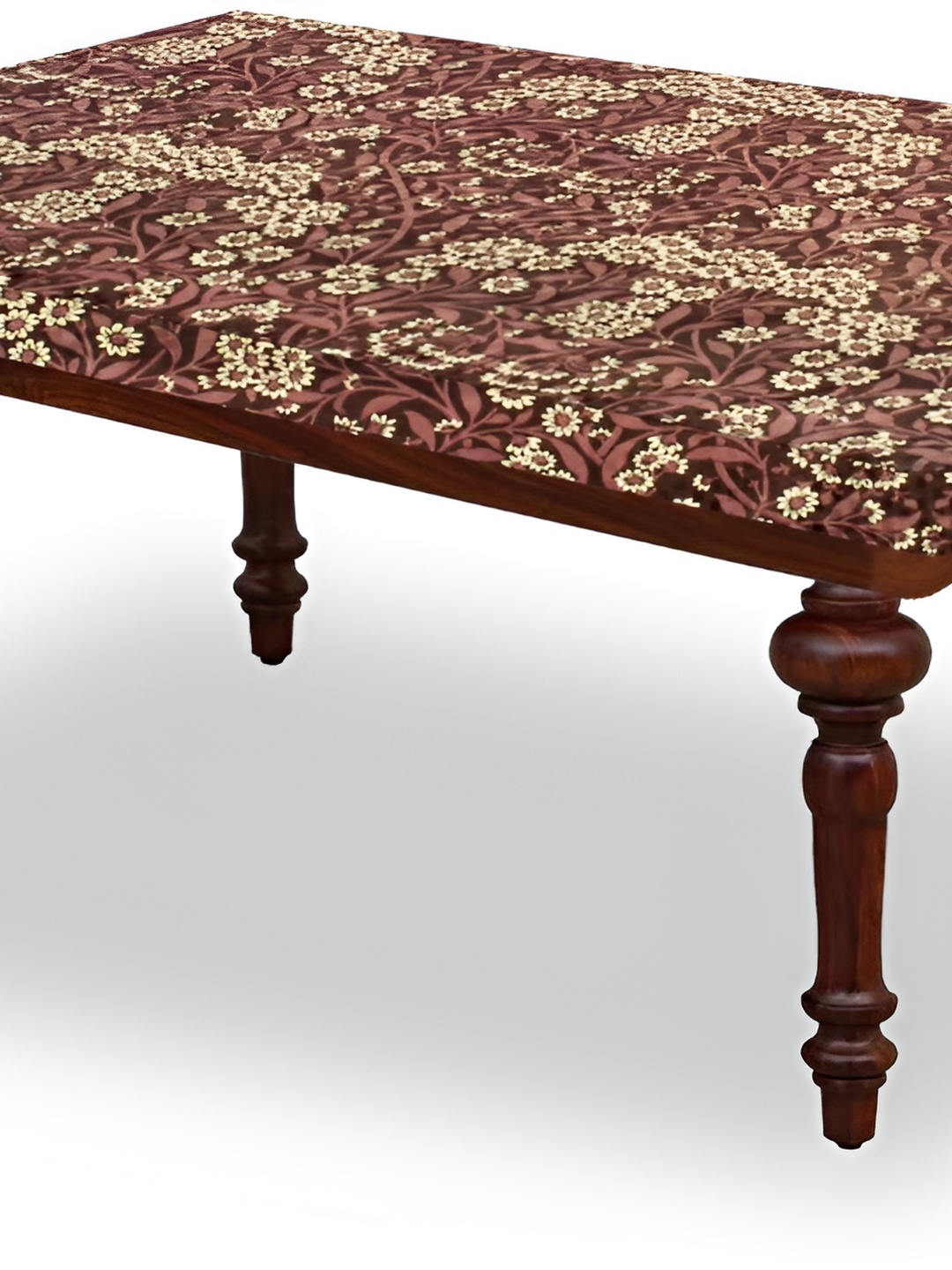 

Stylista Beige & Brown Foral Printed Waterproof Rectangular 4-Seater Table Cover