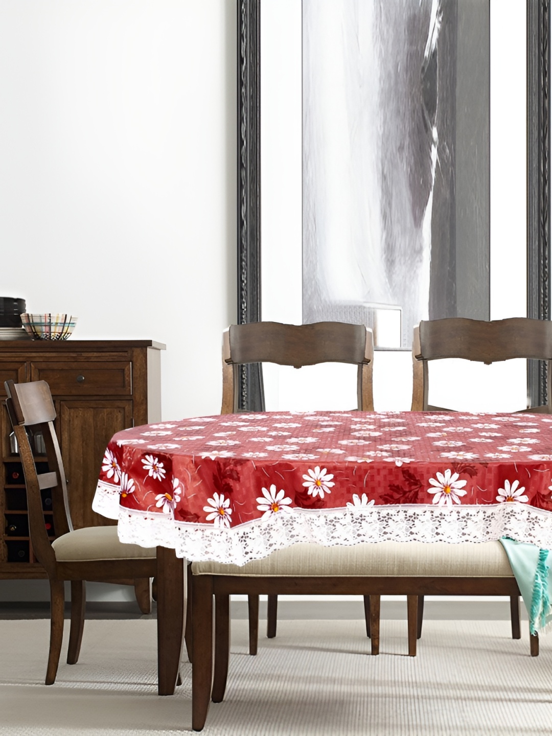 

Stylista Red Waterproof Oval 8-Seater Table Cover