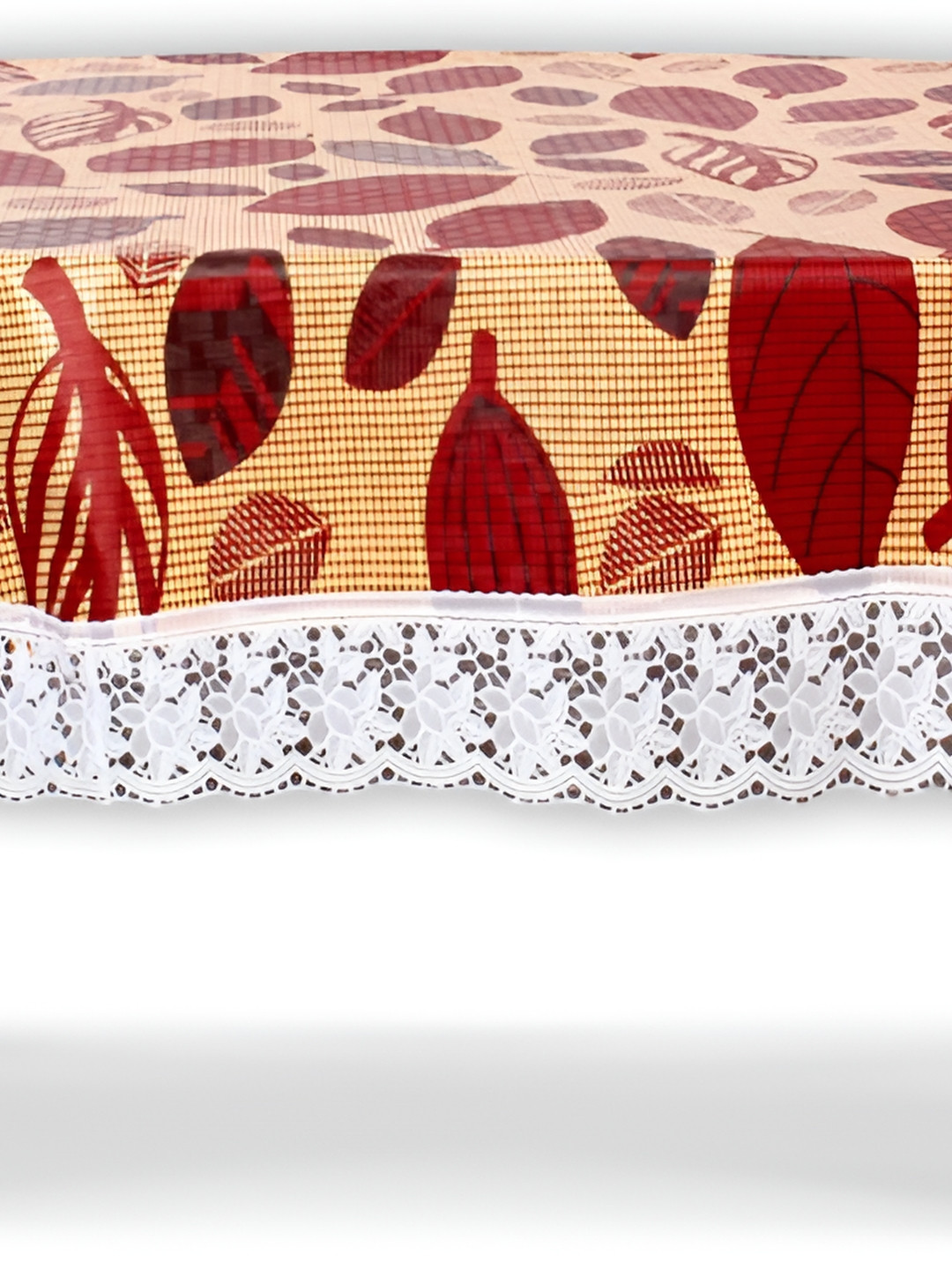 

Stylista Maroon & Mustard Floral Printed Waterproof Oval Shaped 8 Seater Table Cover