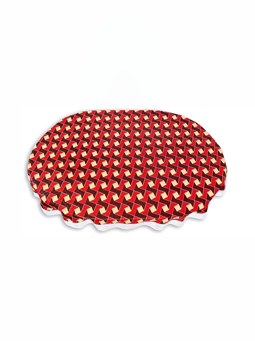 

Stylista Maroon & Red Abstract Waterproof Oval 8-Seater Table Cover