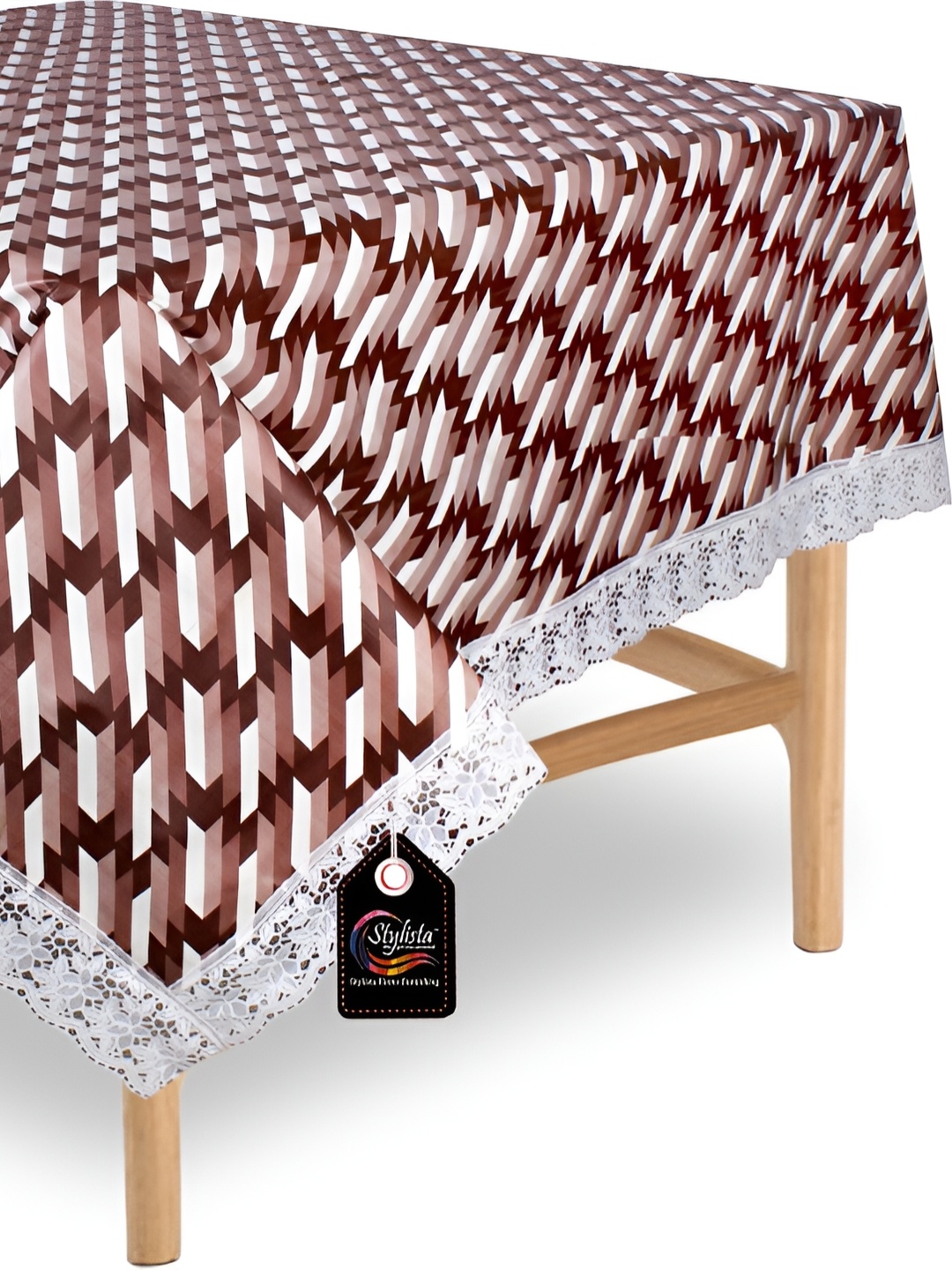 

Stylista Brown & White Waterproof 4 Seater Table Cover