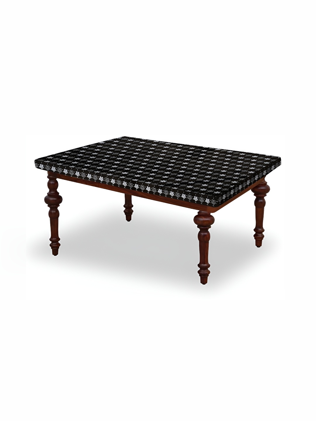 

Stylista Black Floral Waterproof 4-Seater Table Cover