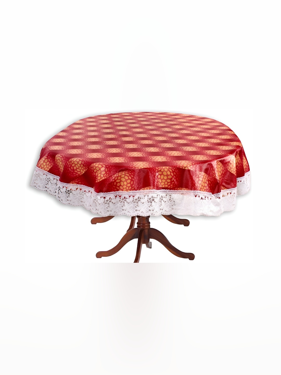

Stylista Red Waterproof Plastic Oval 4-Seater Table Cover