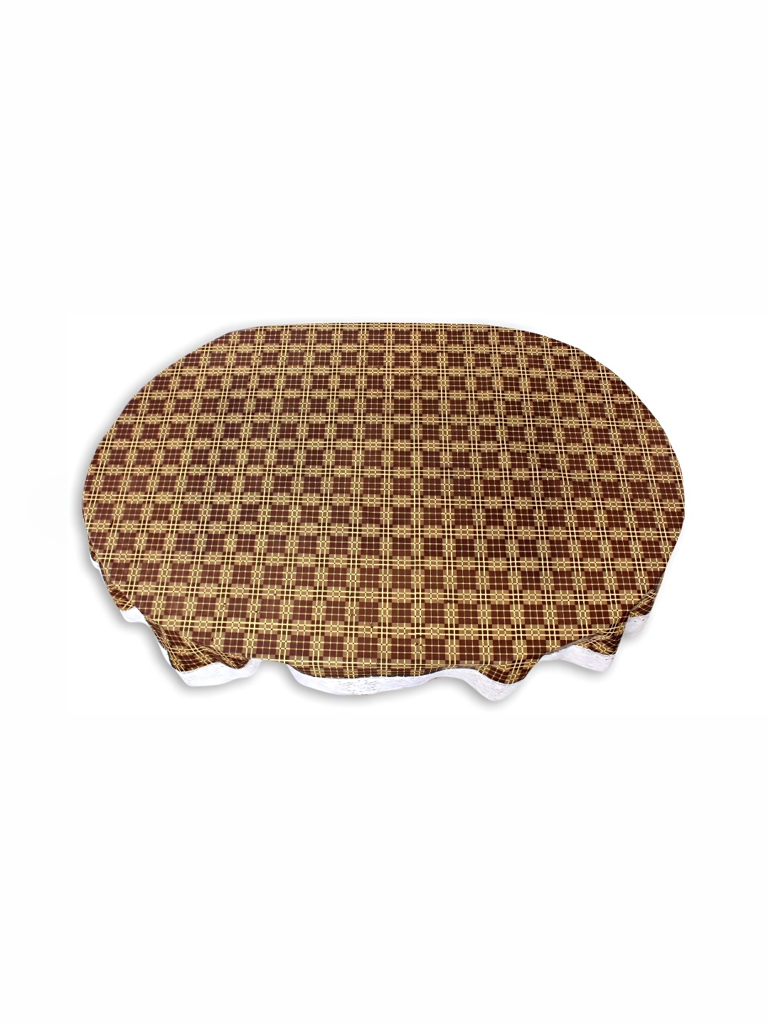 

Stylista Brown & Beige Printed Waterproof Oval 8-Seater Table Cover
