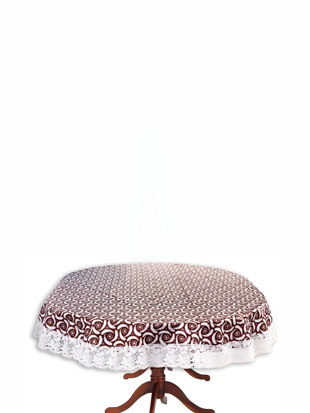 

Stylista Maroon & Cream Abstract Printed Waterproof Oval 6 Seater Table Cover