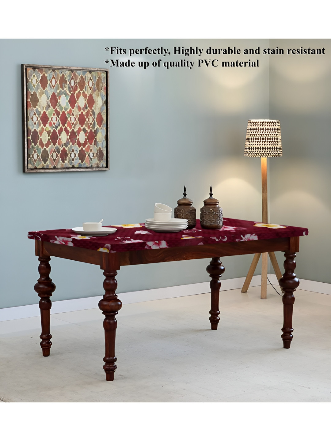 

Stylista Red Waterproof 4-Seater Rectangular Table Cover