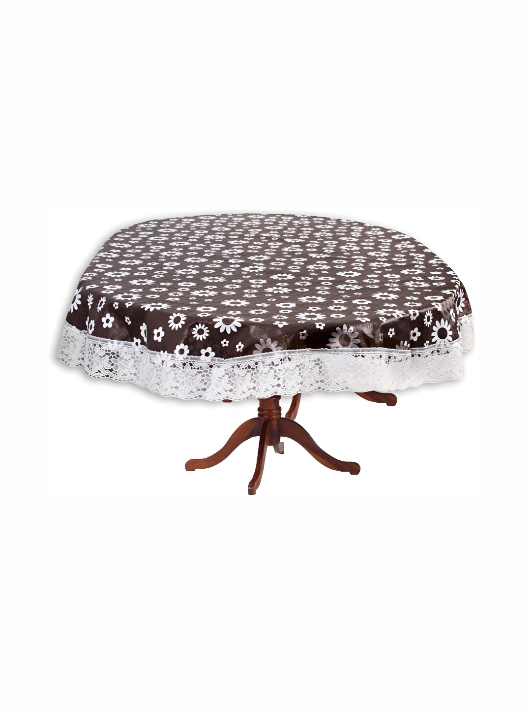

Stylista White & Black Waterproof Floral Print Oval 6 Seater Table Cover
