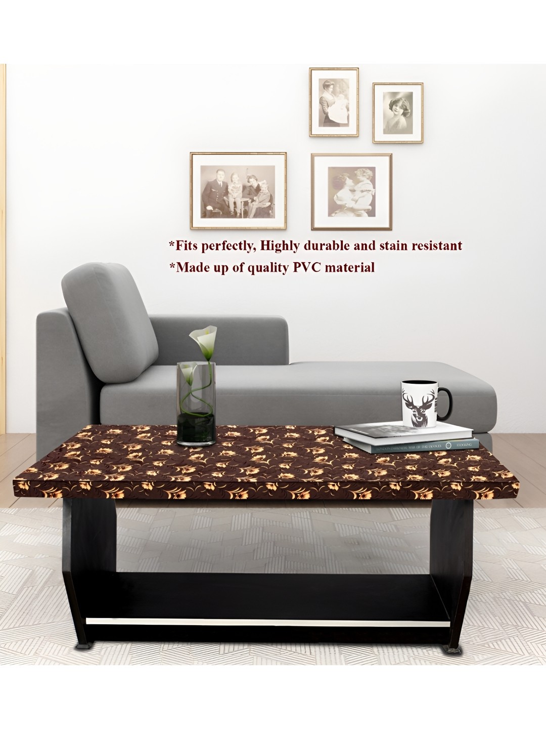 

Stylista Brown & Yellow Floral Waterproof 2 Seater Rectangle Table Cover