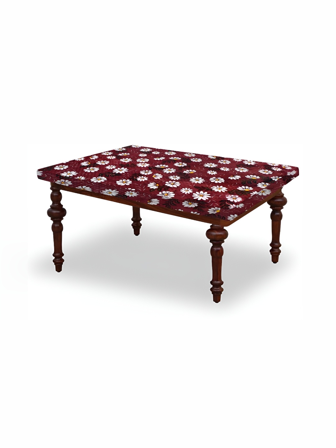 

Stylista Red & White Floral Printed Waterproof Rectangle 4-Seater Table Cover