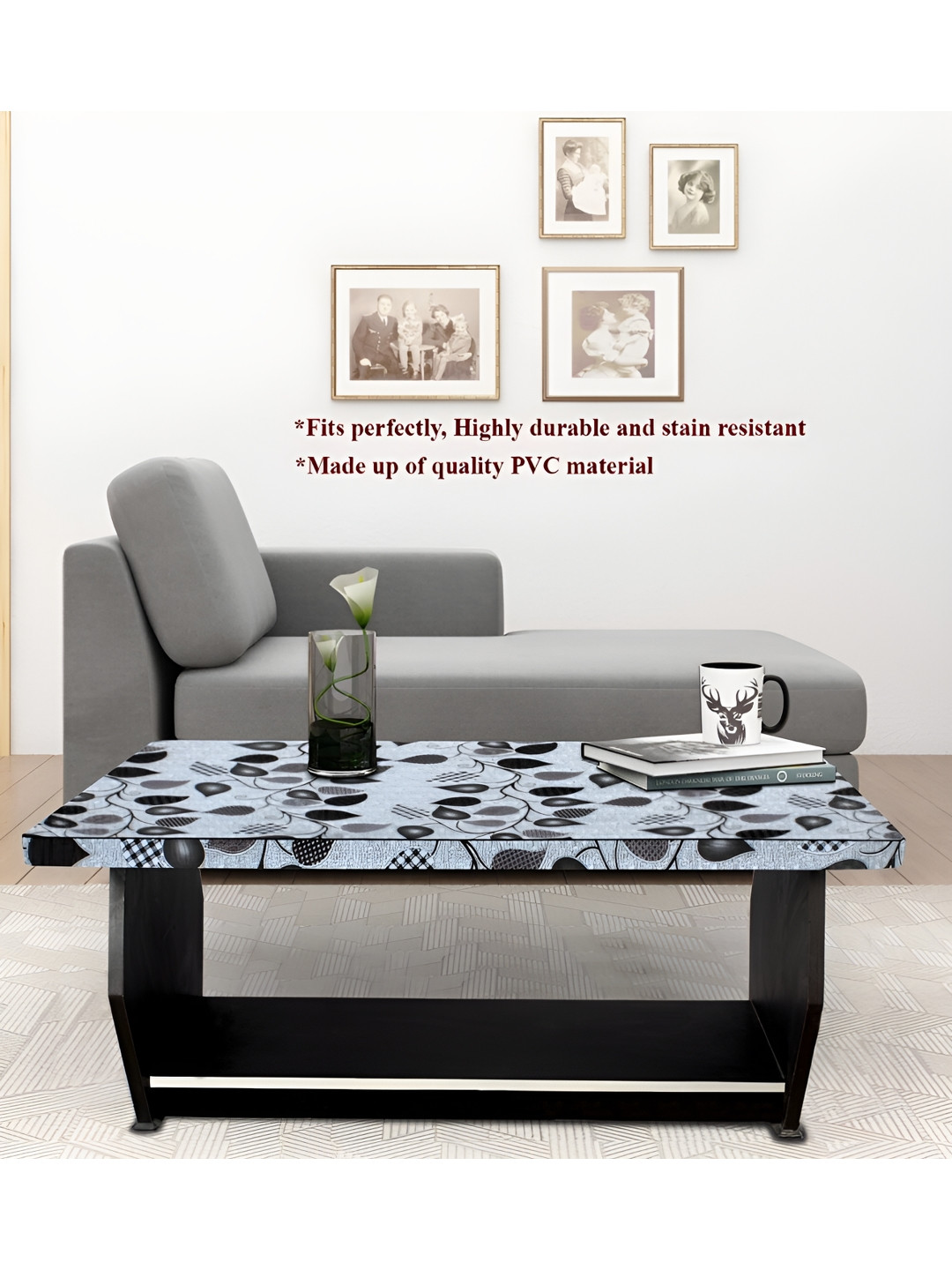 

Stylista Grey Waterproof Floral Print 2 Seater Table Cover