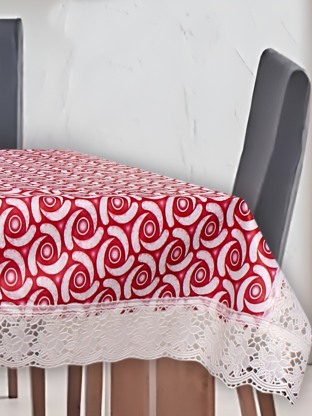 

Stylista Red & White Printed 1.52 m x 3.04 m Waterproof Rectangle Table Cover