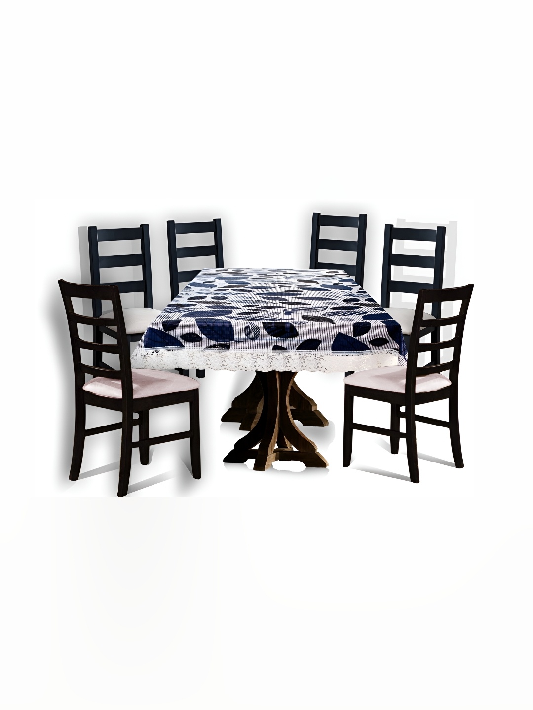 

Stylista Navy Blue Waterproof Floral Print 6 Seater Table Cover