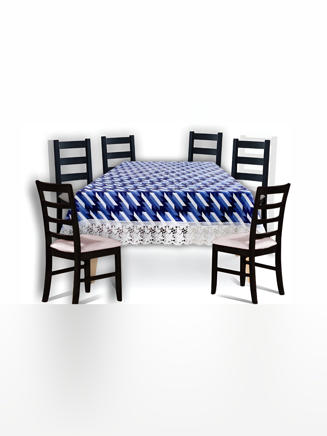 

Stylista Blue Waterproof Geometric Print 6 Seater Table Cover