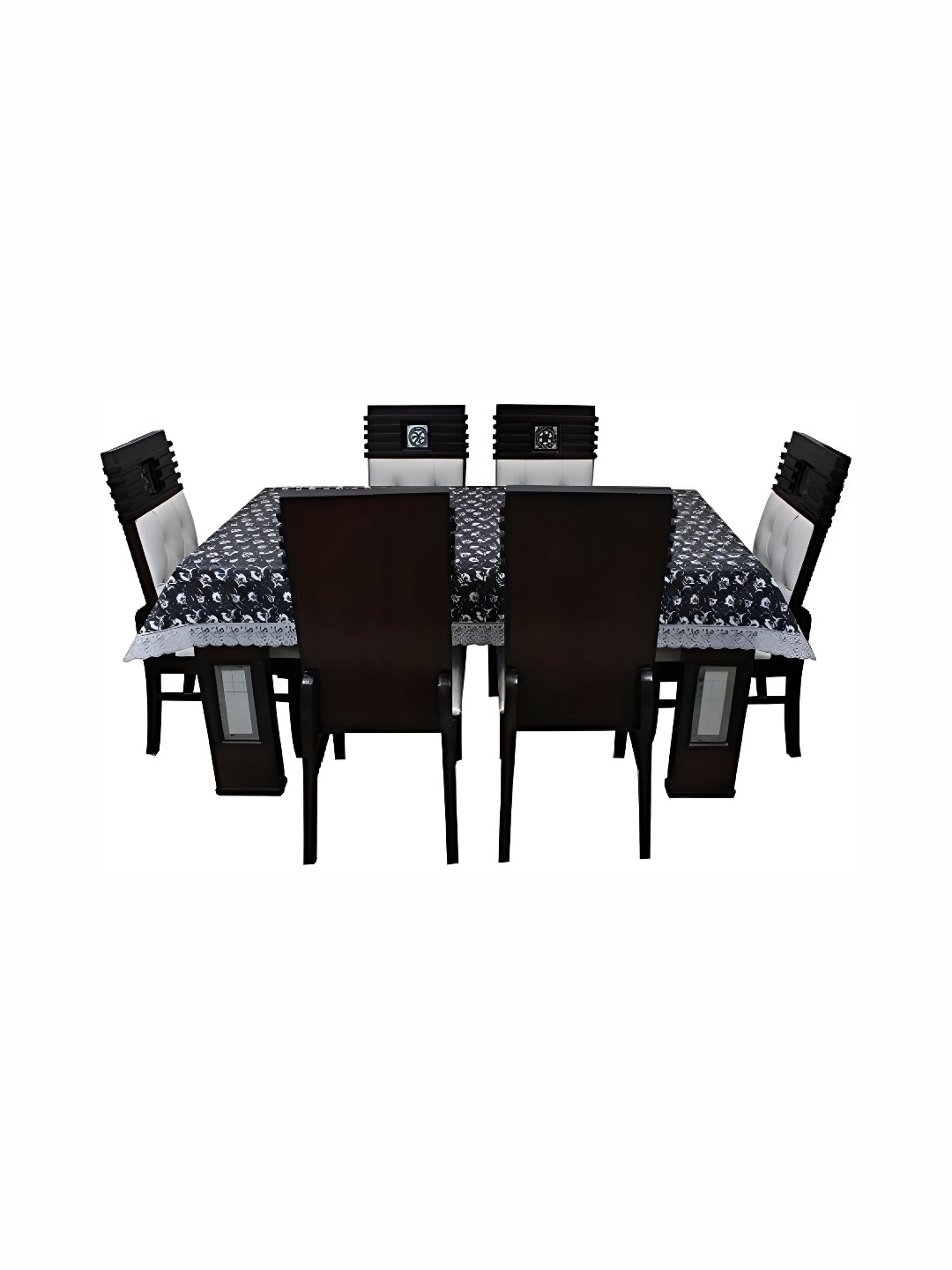 

Stylista Black & White Floral Printed 2.28 m x 1.52 m Waterproof Rectangle Table Cover