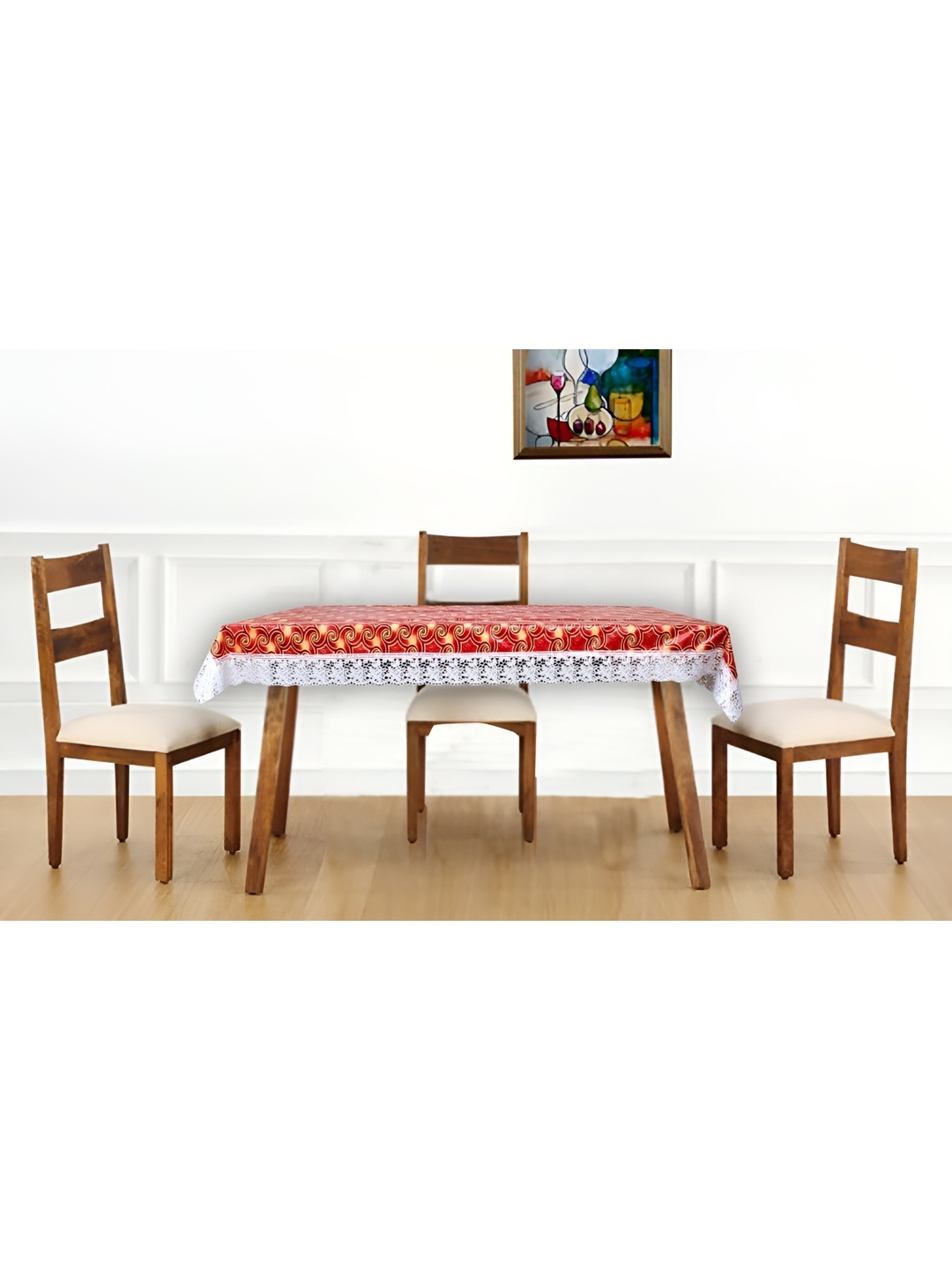 

Stylista Brown & White Geometric Printed Waterproof Rectangle 4-Seater Table Cover