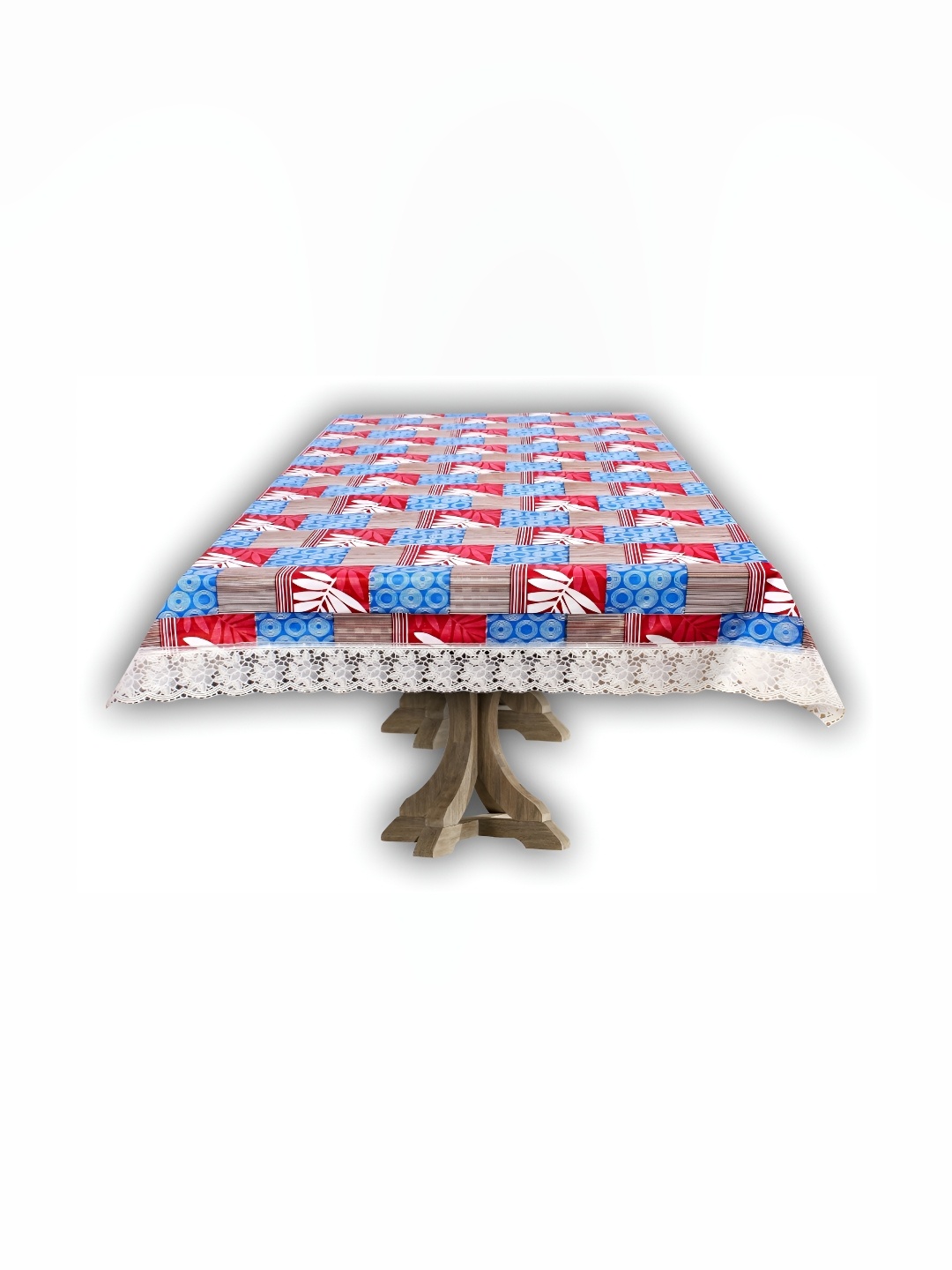 

Stylista Blue 8 Pieces Floral Printed Waterproof Table Cover