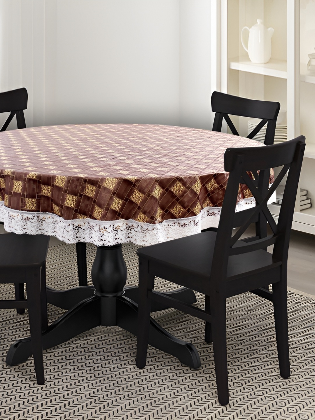 

Stylista Brown Waterproof Round 8-Seater Table Cover