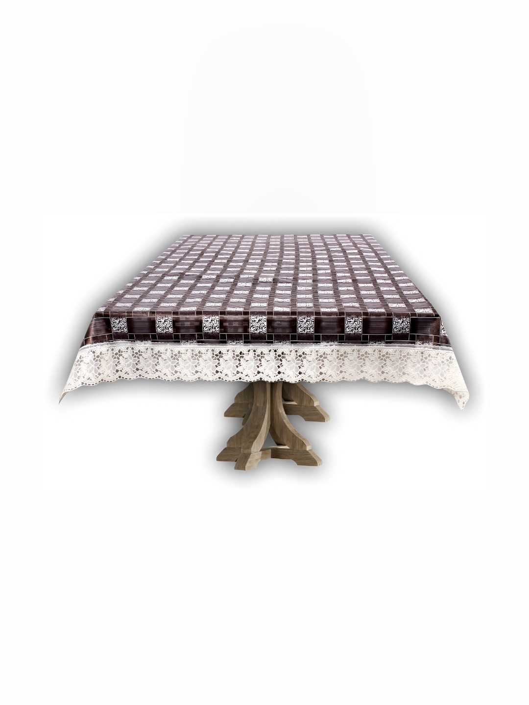 

Stylista Brown & White Printed Waterproof 10 Seater Table Cover