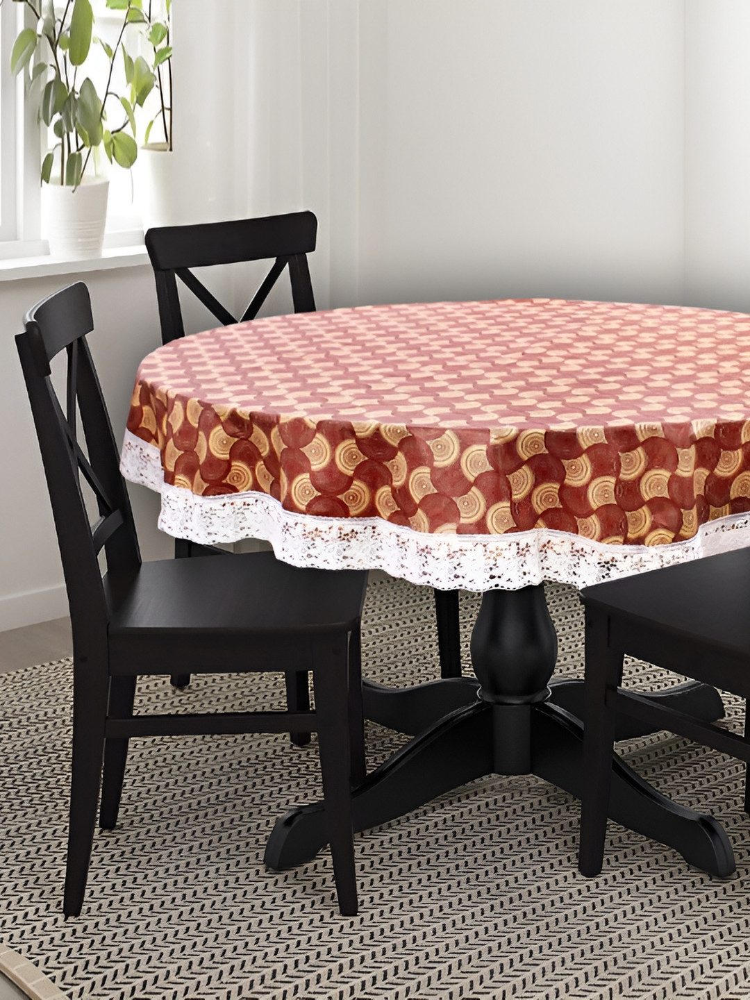 

Stylista Brown & Beige Waterproof Round 8 Seater Table Cover